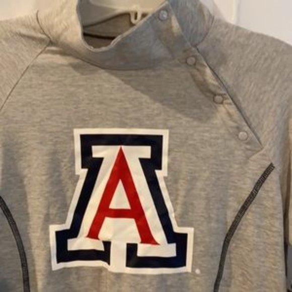 Arizona Wildcats pull Over w/ 1/4 Neck Buttons & thumb holes women’s size M New - Picture 5 of 9